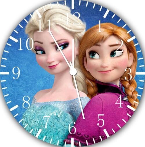 Disney Frozen Elsa Anna Wall Clock W475 Personalized option with adding name