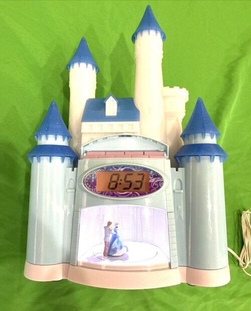 Disney Princess Cinderella Magical Storyteller Alarm Clock Night Light Up Castle