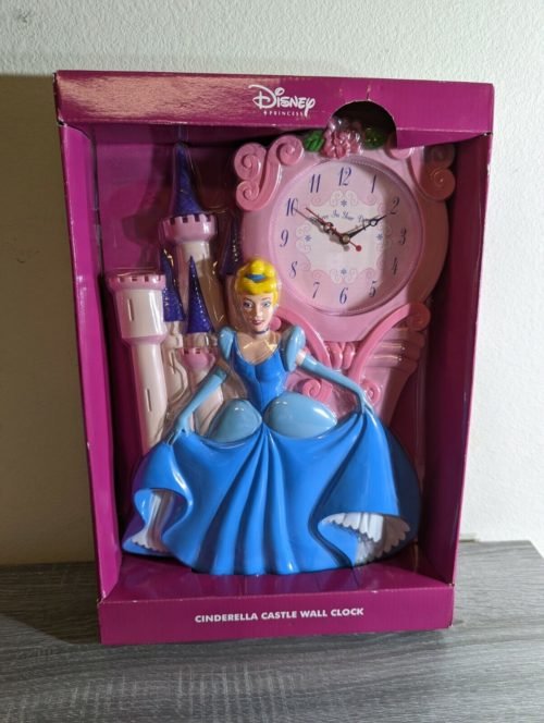 Disney Princess Special Edition NEW CINDERELLA CASTLE WALL CLOCK Pink