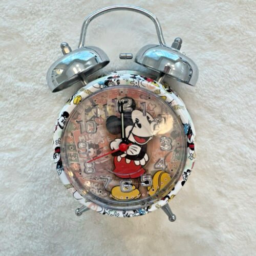 Disney Rare Mickey Mouse Alarm Clock Vintage musical light up READ