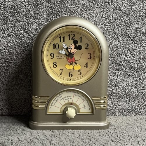 Disney Seiko Quartz Mickey Mouse Musical Alarm Clock Jukebox Tested Working