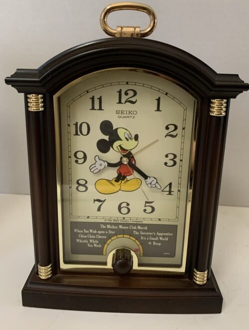 Disney Seiko Quartz Mickey Mouse Musical Alarm Clock Made In Japan