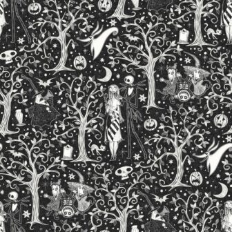 Disney Tim Burton's The Nightmare Before Christmas Black Forest Peel and Stick image