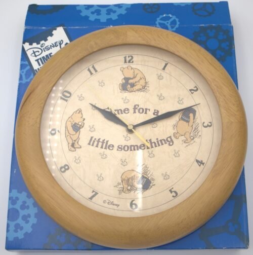 Disney Time Works Winnie the Pooh Wall Clock Time for a Little Something w/ Box