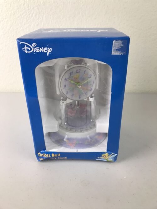 Disney Tinker Bell Anniversary Clock Butterfly Petals Glow Fairies Box Wear