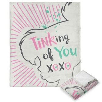 Disney Tinkerbell Tinking Of You Silk Touch Throw