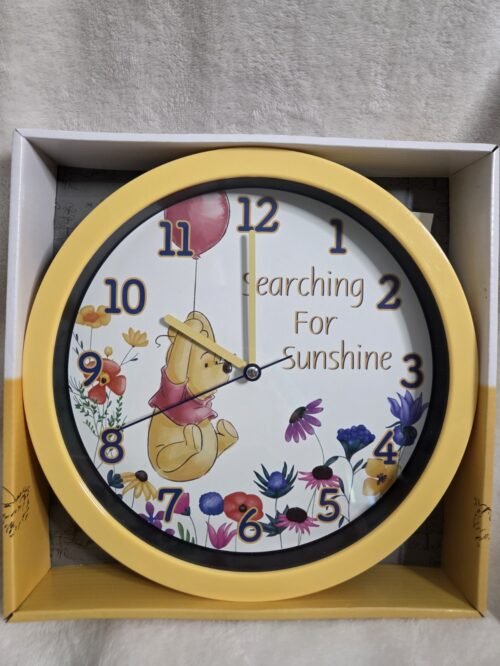 Disney Winnie The Pooh Wall Clock "Searching For Sunshine" 10"