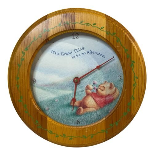 Disney Winnie the Pooh Wall Clock Vintage 90s A Grand Thing to Be an Afternoon
