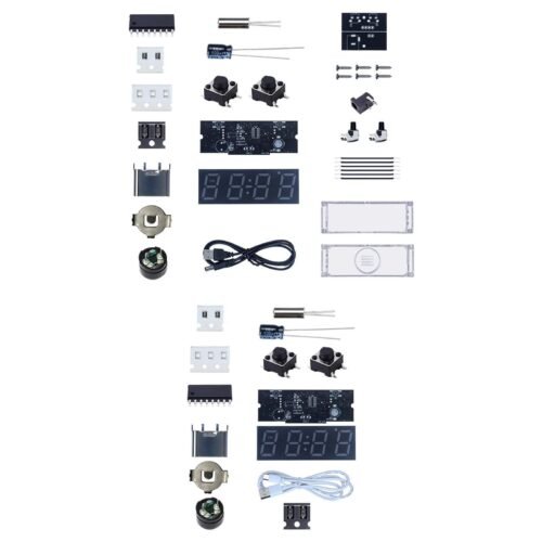 DIY Digital Clock Kit Portable DIY Alarm Clock for Cafes Living Room Indoor