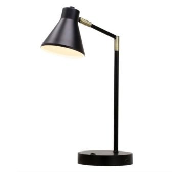 DL03U Series 22 in. Black with 100% metal Office/Table Lamp Integrated Soft...