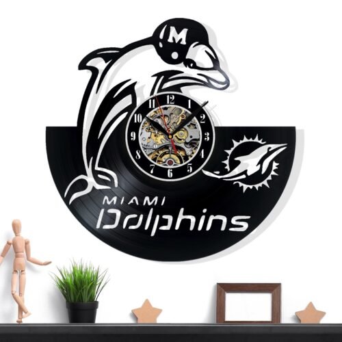 Dolphins Vinyl Wall Clock - Decor - Unique Home Accent - Perfect Gift