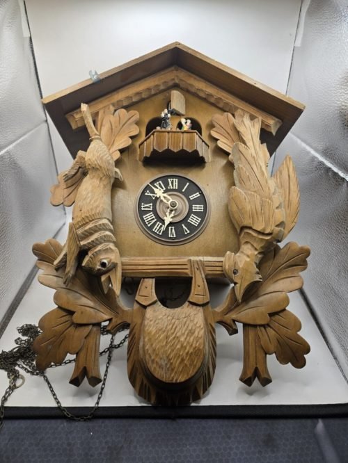 Donauwellen Walzer Weinerburger German Wooden Antique Cuckoo Clock