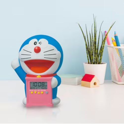 Doraemon Seiko Talking Alarm Clock Table Digital Temperature Display NEW