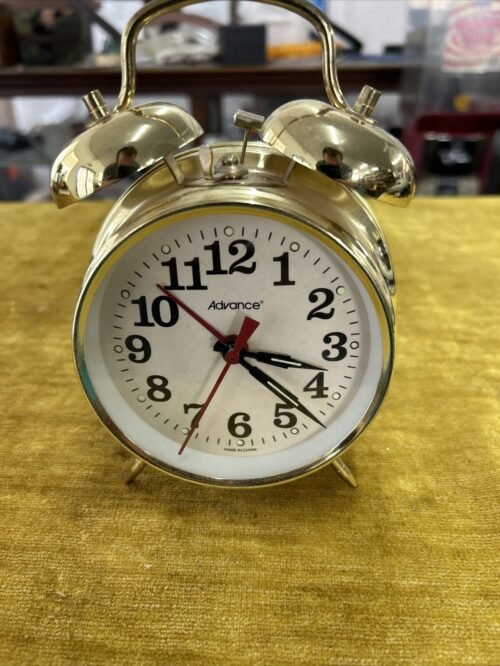 Double Bell Key Wound Alarm Clock Mini Crown Advanced Loud Traditional Face