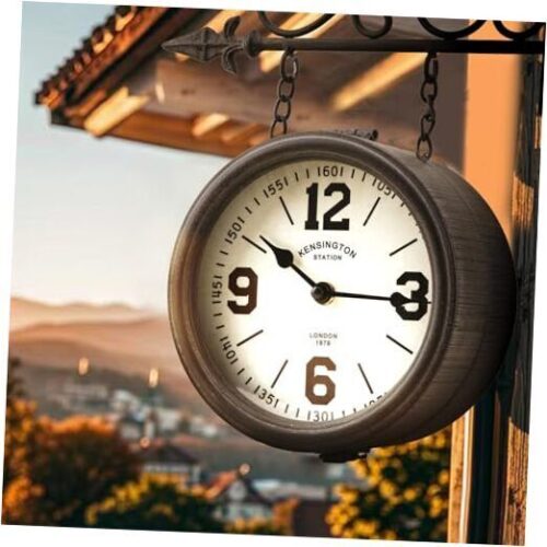 Double Face Clock Iron London Clock Antique Double Sided Clock style094