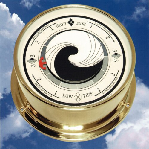 Downeaster Brass Tide Clock The Wave Solid Brass Case