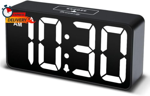 Dreamsky Small Digital Alarm Clock for Bederoom, Large Big Numbers Display with