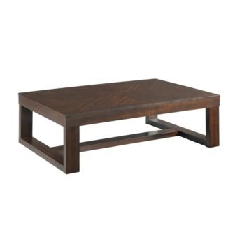 Drew 52 in. Cherry Veneer Rectangle MDF Coffee Table