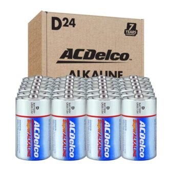 D Super Alkaline Battery, 7-Years Shelf Life with Recloseable Packaging (24-Packs)