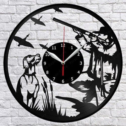 Duck Hunting Vinyl Record Wall Clock Fan Art Home Decor 12" 30cm 1956