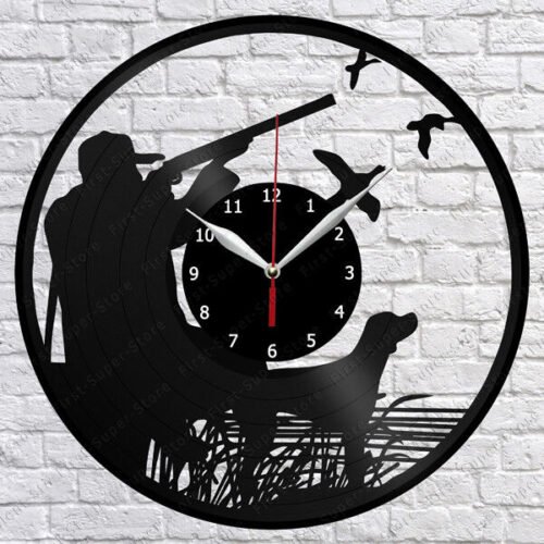 Duck Hunting Vinyl Record Wall Clock Fan Art Home Decor 12" 30cm 1957
