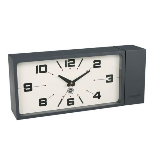 Dulton Double-Sided Face Clock Rectangle Gray Magnet Type H21-0362GY From Japan
