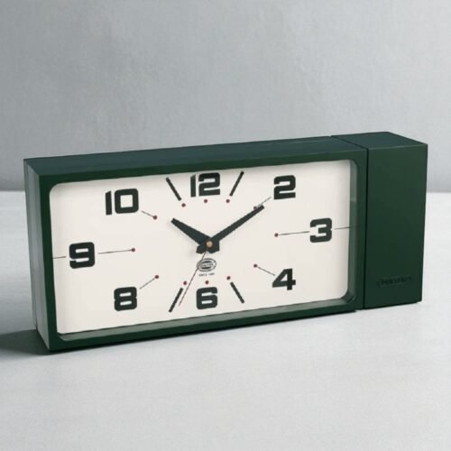 Dulton Double Face Clock Rectangle Dark Green H21-0362DGN