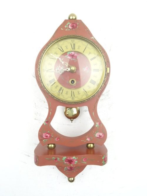 Dutch Vintage Antique Hindeloopen Friesian Wall Clock 8 day (Warmink Wuba era)