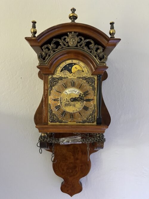 Dutch Warmink Wuba Sallander Vintage Wall Clock Moonphase 8 day (Friesian era)