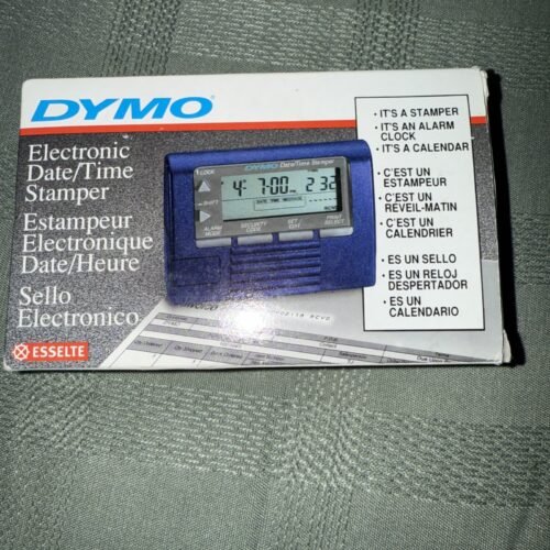 Dymo 47000 Electronic Date / Time Stamper Alarm Clock / Calendar Brand New Box