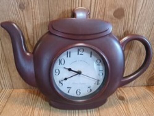 Edinburgh Clock Works Co London England Teapot Tea Kettle Wall Clock 12 x 16.5"