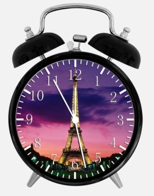 Eiffel Tower Alarm Desk Clock 3.75" Home or Office Decor W109 Nice For Gift
