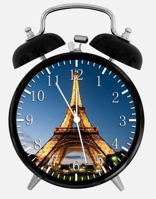 Eiffel Tower Alarm Desk Clock 3.75" Home or Office Decor W398 Nice For Gift