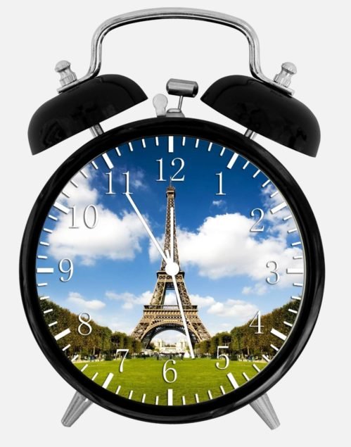 Eiffel Tower Alarm Desk Clock 3.75" Room Office Decor W03 Will Be a Nice Gift