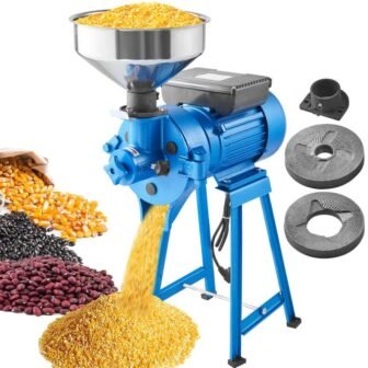 Electric Grain Mill Grinder, 1500 W 110-Volt Spice Grinders, Commercial Corn Mill,...
