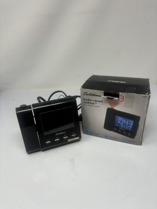 Electrohome Eaac601 Projection Alarm Clock With Am/fm Radio Battery Backup