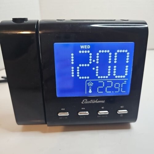 Electrohome EAAC601 Projection Alarm Clock With Am/fm Radio Battery Backup