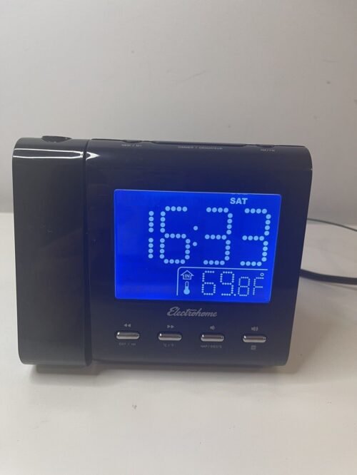 Electrohome Eaac601 Projection Alarm Clock With Am/fm Radio Tested & Works