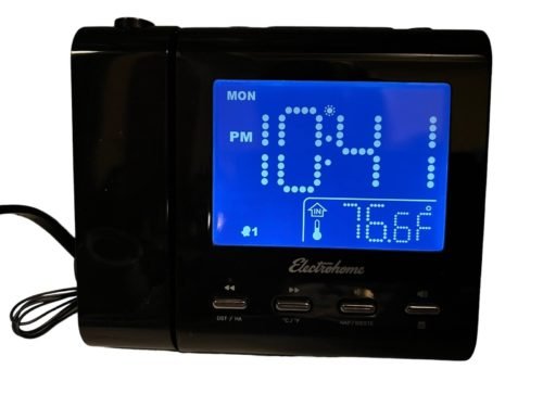 Electrohome Eaac601 Projection Alarm Clock With Am/fm Radio Tested & Works