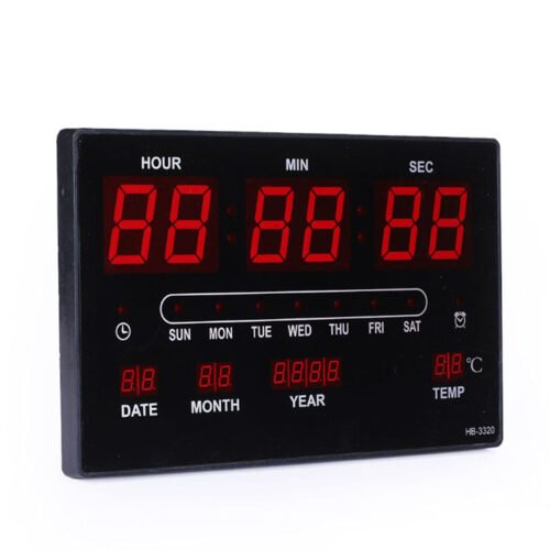 Electronic Digital LED Calendar Date Clock Time Alarm Temperature Display AN