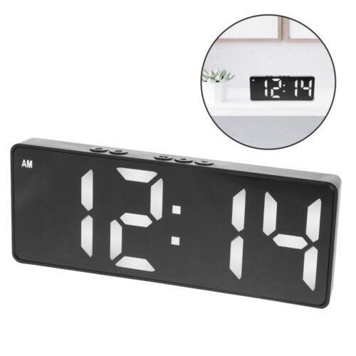 Electronic Mirror Clock Child Alarm Small Bedroom Digital with Mini
