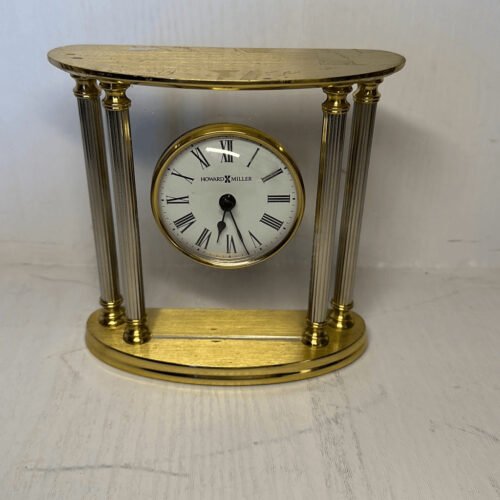 Elegant Howard Miller New Orleans 645-217 Table/Mantel/Desk Quartz Brass Clock