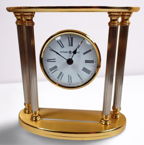 Elegant Howard Miller New Orleans 645-217 Table/Mantel/Desk Quartz Brass Clock