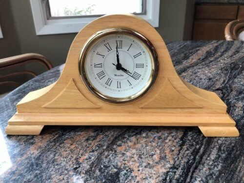 Elegant Light Wood Mantle Clock