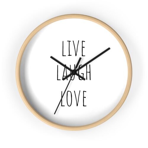 Elegant Live Laugh Love Wall Clock ~ Home Decor