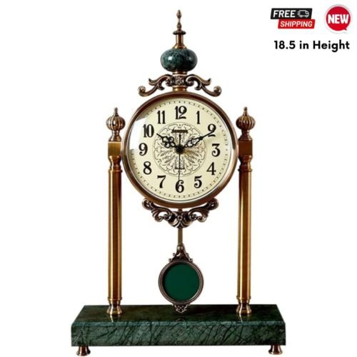Elegant Mantel Clock Vintage Look Farmhouse Fireplace Desk Clock Kitchen Decor