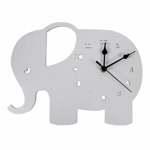 Elephant Clock | Wooden Wall Clock | kids Room Clock | Nursery Clock |Wall clock