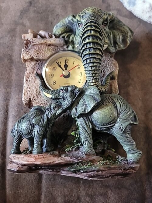 elephant wall clock
