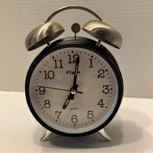 Elgin Bedside Alarm Clock Classic Double Twin Bell Quartz