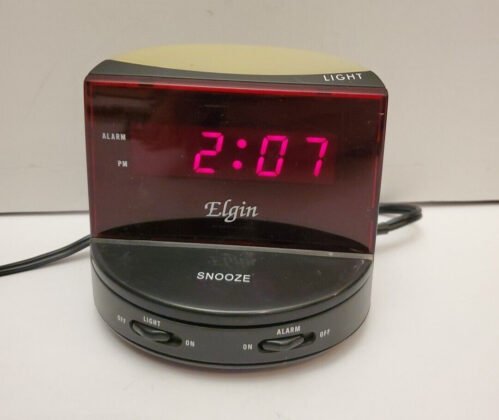 Elgin Digital Alarm Clock with Night Light And Battery Back Up